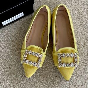 NWT Embellished Faux Suede Flats - Sz 8